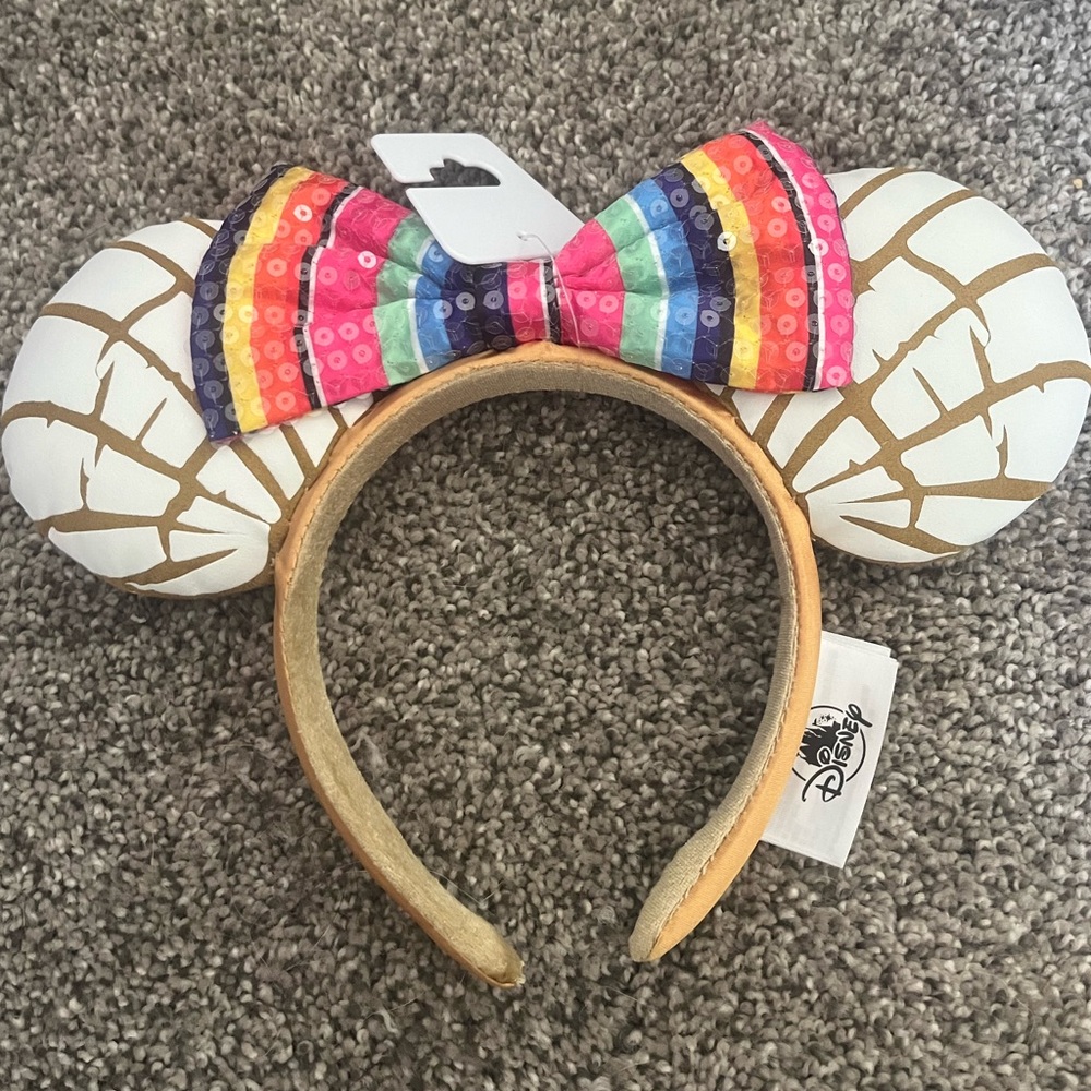 Nwt Disney Parks Mexican Concha Sweet Bread Pan Dulce Minnie Mouse Ears Headband